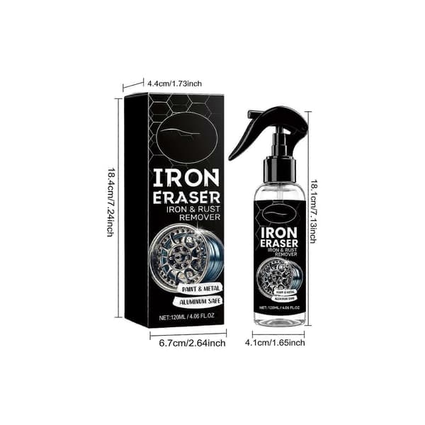 Iron Eraser Jernrustfjerner Spray Kraftig Langvarig Bilfelgrens Kraftig Metallrens 3pcs