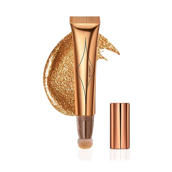 Liquid Contour Beauty Wand, Highlighter Bronzer Stick med Kudde Applikator Långvarig Face Illuminator Stick Champagne Gold