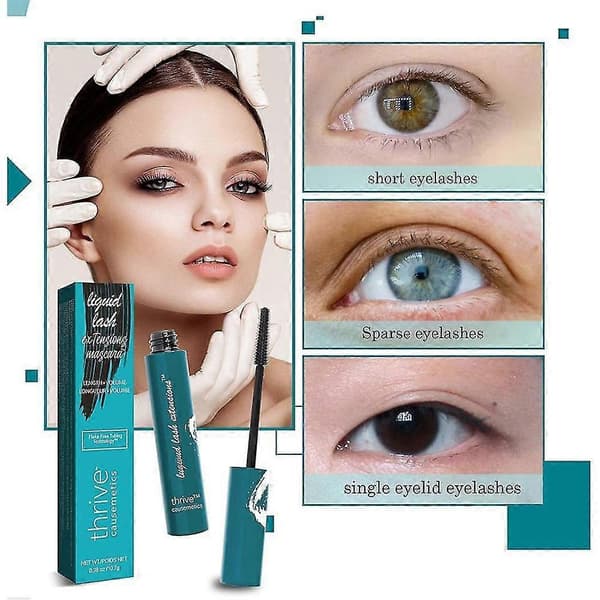 Thrive Causemetics Liquid Lash Extensions Mascara, Fyllig, Böjande, Vattenfast