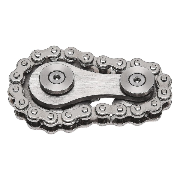 Ny 2023 Hot Rustfritt Stål Kjedehjul Fidgets Kjede Fidget Cube Gir Kobling Sykkelkjede Nyhet Fidget Blokk Kinetisk Skrivebordsleke silvergold