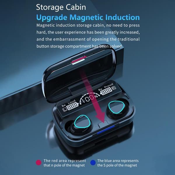 M10 5.1 Trådløst Mini Touch Bluetooth Headset Sportshodetelefoner Lette Vanntette Trådløse Ørepropper
