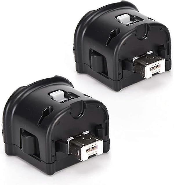 2 Adapter Sensorer til Wii Remote, Motion Plus Adapter Accelerometer Udskiftning til Wii Motion Plus Adapter Black