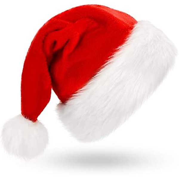 Julmössa, tomtemössa, jullovsmössa för vuxna , unisex sammetskomfort julmössor Extra tjock Klassisk päls till jul Nyår Festligt
