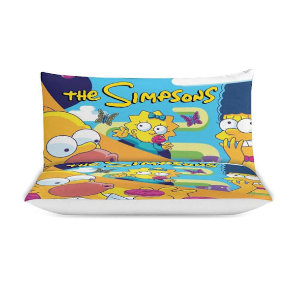 x80 The Simpsons 3-delt sengesett Varmt og komfortabelt mykt dynetrekk sengesett med 1 dynetrekk og 2 putetrekk for soverom b80 135x200cm 53x78in