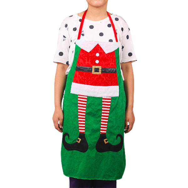 Julförklädedekoration Utsökt utförande Lätt god jul Roligt förkläde för matlagning Green