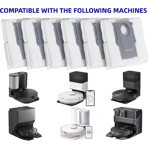 Pölysäiliöt Roborock S8+/ S8 Pro Ultra/ S7 Maxv Ultra/ S7 Pro Ultra/ Q7+/ Q7 Max+/ Q8 Max+/ Q5 Pro+/ Q5+ Ultra -pussit-yuyu As Shown