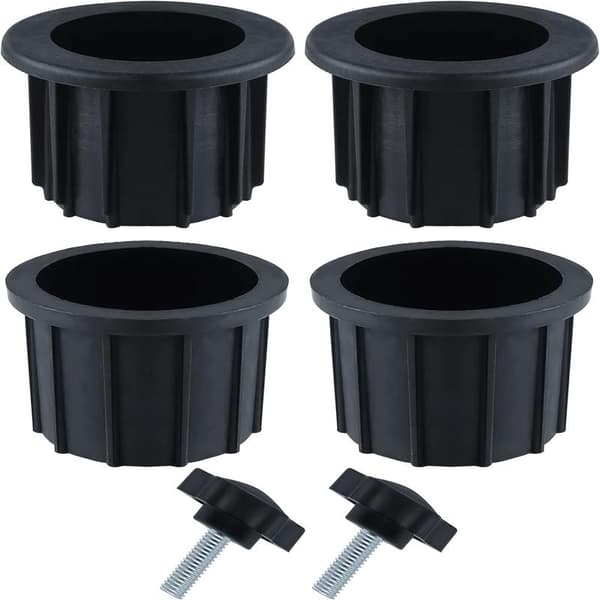 2 sæt (6 stk.) reservedele til parasolfod, inklusive 4 stk. parasolhulring og 2 stk. håndskruer, parasol