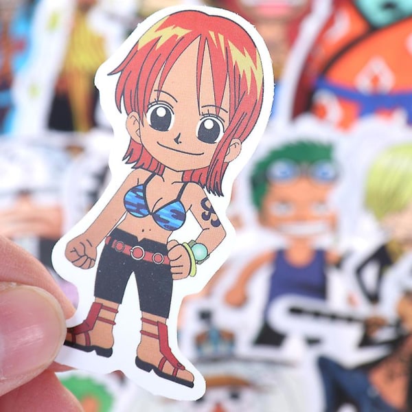 50 stk Anime One Piece Luffy Stickers Bil Laptop Skateboard Rygsæk Decals Shytmv One Size
