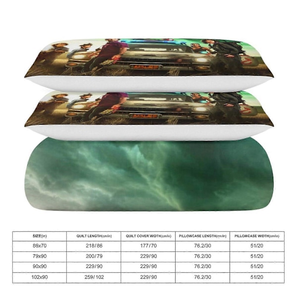 x99 Ghostbusters 3-osainen vuodevaatesetti Lämmin ja mukava pehmeä pussilakanasetti, jossa 1 pussilakana ja 2 tyynyliinaa makuuhuoneeseen b99 135x200cm 53x78in
