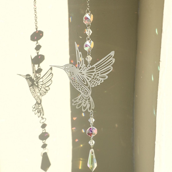 Metallista aurinkokapteeni kristalliriipus Metalli Ontto Kolibri Seinäkoriste Syntymäpäivä Joululahja Hao 40.5*10cm