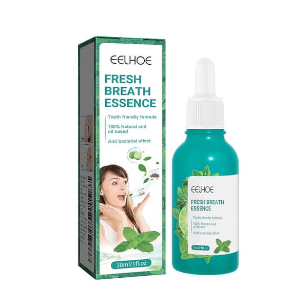 Fresh Breath Essence Drops, Mint Oral Fresh Care Liquid 30ml