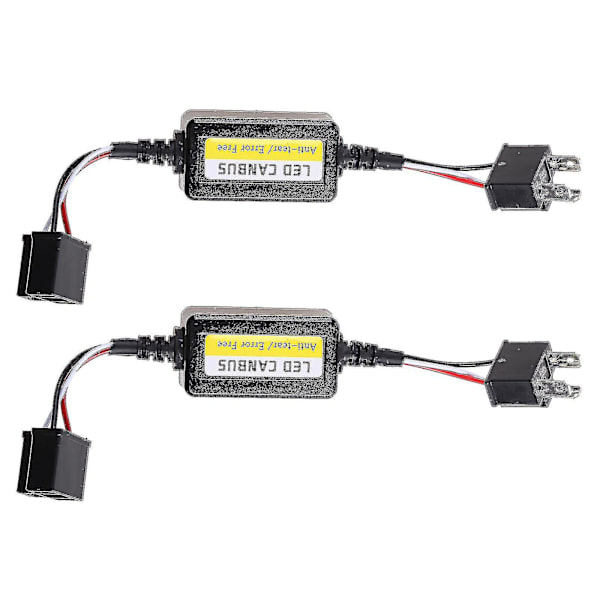 2 stk. H4 LED-bilpærer Canbus-fejlfri modstand forlygte advarsel anti-flimmer