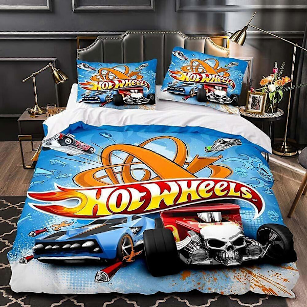 v5010 Sängkläder Hot Wheels Sängset Påslakan Örngott Presenter Sängkläder IU5010 135x200cm 53x78in