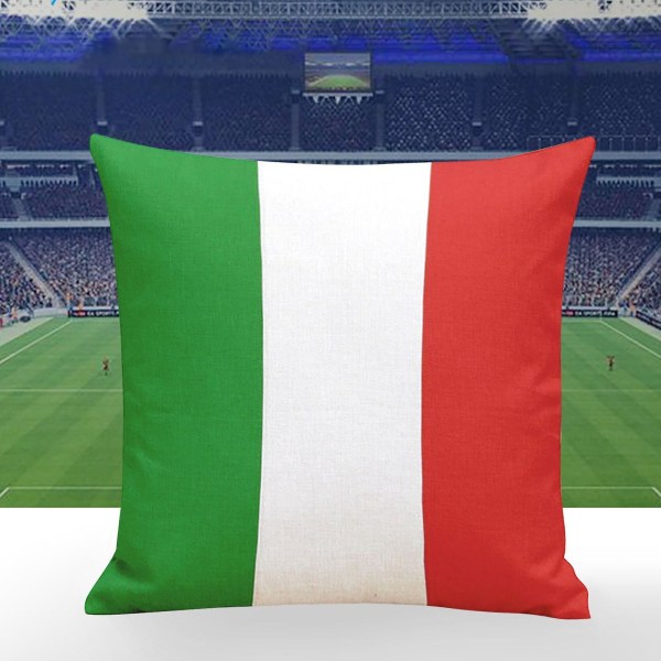 Italiensk flag pude Europa Cup fodbold elsker Pudebetræk (ingen pude) Blød stue sofa