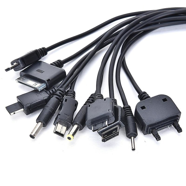 10 i 1 USB Universal Multifunksjonell USB-laderkabel for mobiltelefon Shytmv One Size