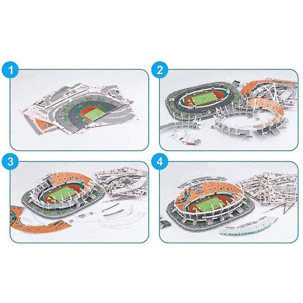 Diy 3d Arena Pusselmodell, Stadio San Siro, Världsberömd Byggnadsmodell, Diy Pusselmodellset, Dekorationer, Barns Leksaker Fk