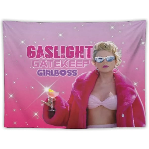 Taylor Gaslight Gatekeep Girlboss Swift Gobelin til kollegieværelse, soveværelse, boligindretning, Taylor Gaslight Gatekeep Girlboss 3x5ft 150x90cm