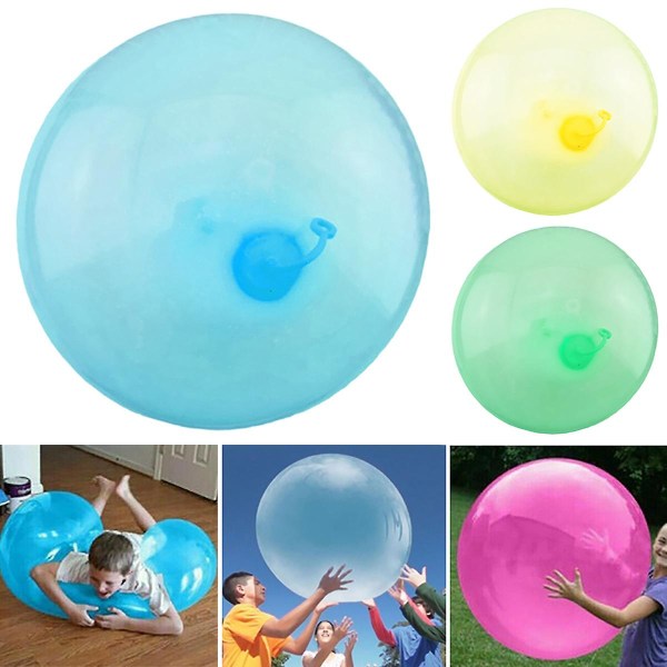 Stor bobleball vannballong gjennomsiktig sprett morsom barn utendørs aktivitet spill leketøy gummi Green S 30-40cm