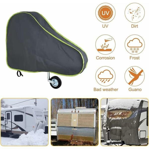 Trækstangsbeskyttelse til trailer, Universal campingvognsbeskyttelse, Trækdæksel campingvogn trailer trækdæksel med refleksstriber