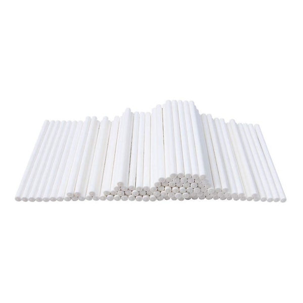 100st 10cm Vitpapper Lollipop Sticks Matsäker Chokladkaka Lolly diy mold Hantverksdekor 100st - Jxlgv