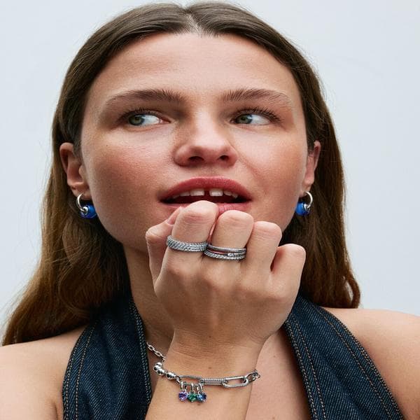 Pandora - P ME Lilla Chakra Hjerte Mini Charm - Sterlingsølv