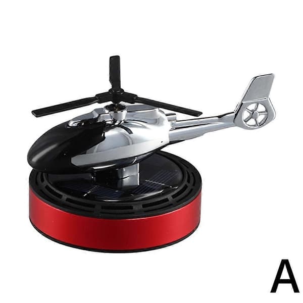 Helikopter Solar Bil Luftfrisker Rotation Aromaterapi Bil Diffuser P red/one size