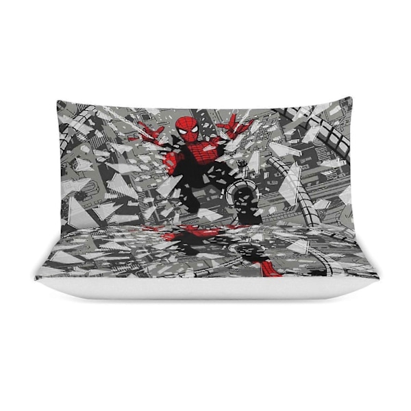 v785 Spider-Man 3-delat Bäddset för Enkelsäng - Inkluderar 1 Enkelt Täcke och 2 Örngott - Färgbeständig Mikrofiber - Spider io785 135x200cm 53x78in