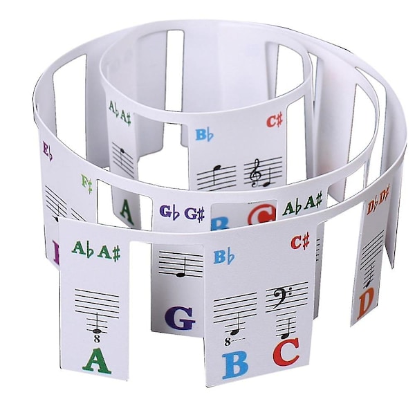 Klaver Keyboard Stickers Grand/elektrisk klaver 61 tangenter node notation note strip label til begyndere studerende