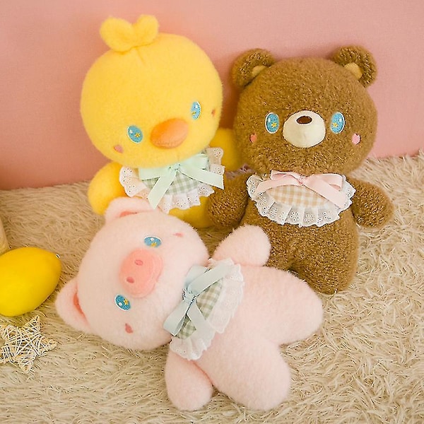 Plysjleker 1 stk 26 cm Super søt gris Teddy Bear Kanin Kylling Plysjdukke Nydelig Helt Fylt Myk Dyr Baby Kawaii Pude yellow chicken