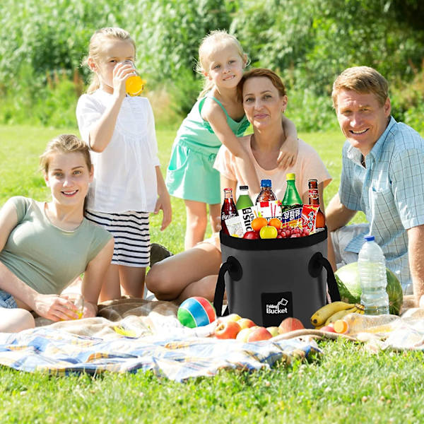 20L hopfällbar hink, hopfällbar campinghink, hopfällbar vattenpåse, hopfällbar campinghink, bärbar, hopfällbar hink för biltvätt, fiske