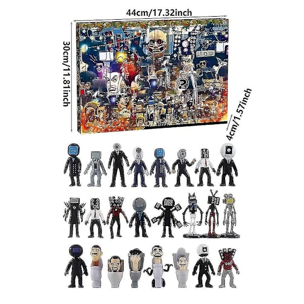 12/18 stk Anime Julekalender med Mini Tegneseriefigurer Julegave Sød Anime Julekalender til Drenge Piger og Teenagere large 18pcs