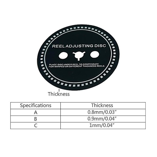 2 x Trident / Nab-adapter 0,8 mm 0,9 mm 1 mm distansring för rullbandspelare 0.8MM