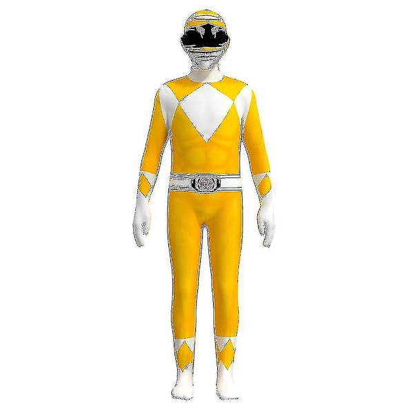 Power Ranger-dräkt för vuxna män - Bodysuit - Halloween-dräkt för vuxna Yellow 120cm