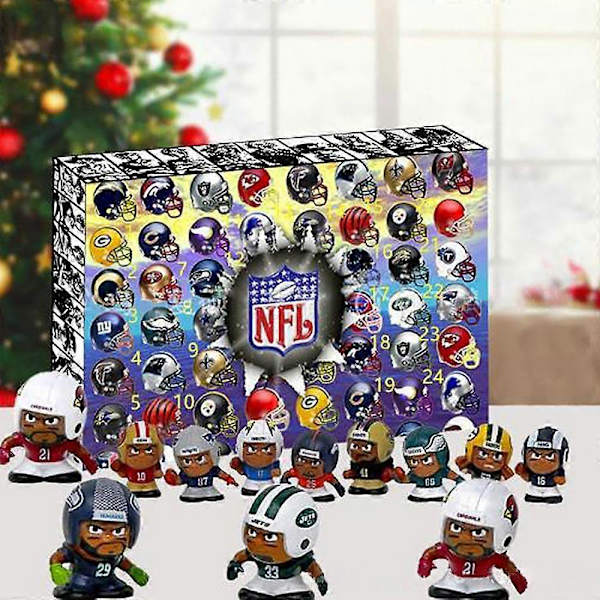 2024 NFL Fodboldfigurer Julekalender Julegave 24 Dages Nedtælling Børnedukker Legetøj Gave