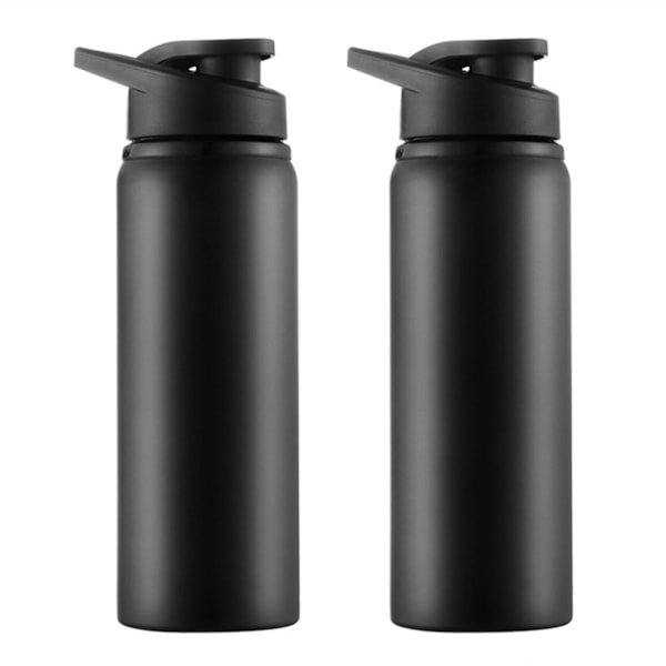 2x Stainless Steel Sports Bottle Direct Drinking Bicycle Kettle Outdoor Sports Pot