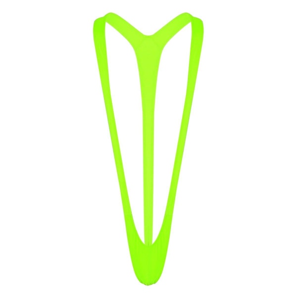 Fluorescerende Mankini - Menn Elastisk Badetøy Green One Size