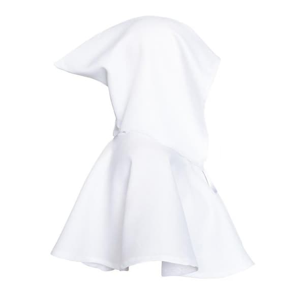 Halloween Hette Kappe Sjal Polyester Middelalderhette Hatt Fotorekvisitter White