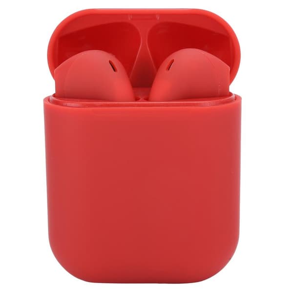 TWS Bluetooth 5.0 Wireless Earbuds Touch Control Headset with Charging Case Red
