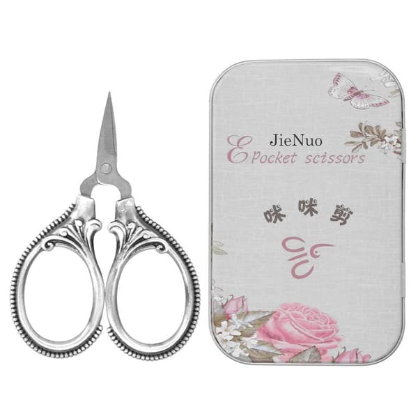 SySax Stainless Steel Portable Thread Embroidery Tailor Scissors Craft Scissors Silver
