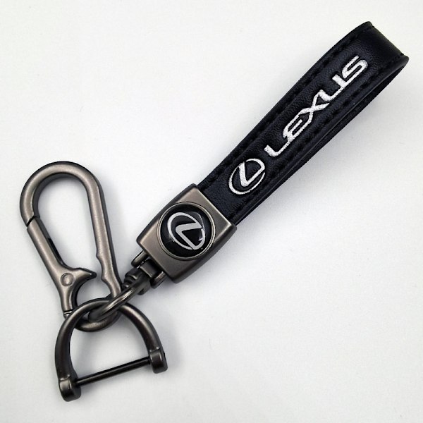 Bil Læder Nøglering Metal Finish | Kraftig Nøglering | Nøglering Og Krogudstyr Pistol Farve Hardware Gun Color Hardware Gun Color Hardware Lexus
