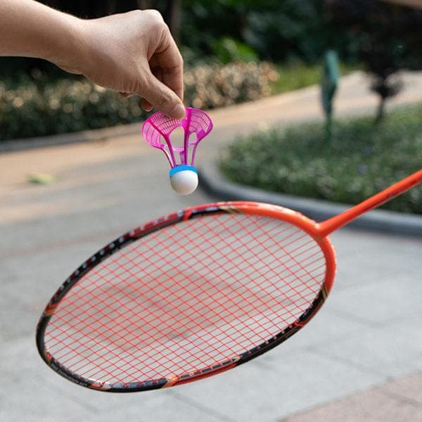 3 st plastbollar för badminton inomhus och utomhus, röd