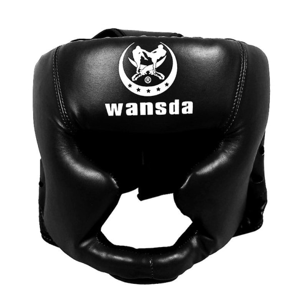 Huvudskydd Huvudskydd Träning Kickboxning Protector Sparring Utrustning Ansiktshjälm Black