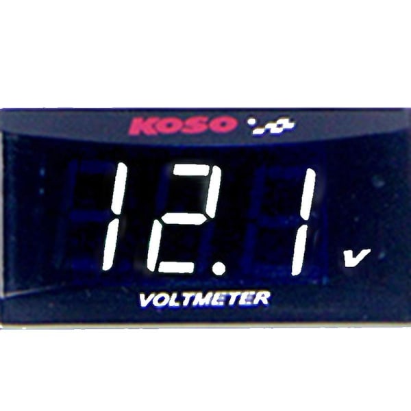 Koso Voltmeter med fäste 12v-150v LED Digital Display Voltmeter Bil Motorcykel White