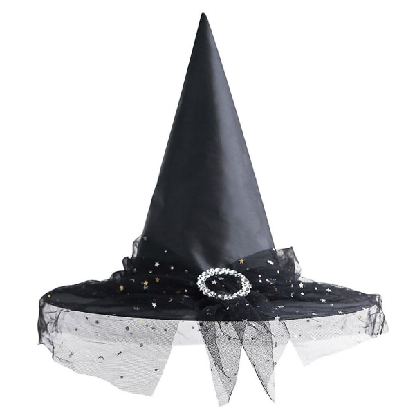 Halloween dekorative rekvisitter Halloween hatt barn voksen fest dans opp heksehatt Black