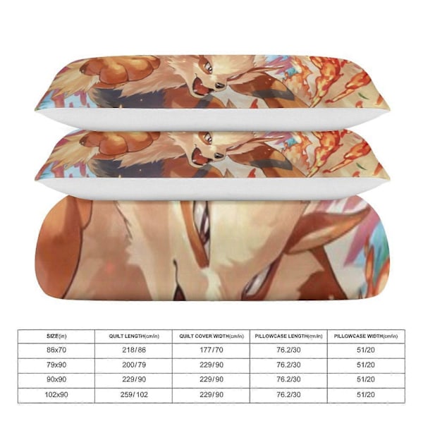 v495 Pokémon 3-osainen vuodevaatesetti 1 peittopussi + 2 tyynyliinaa lapsille pojille tytöille aikuisille sarjakuva lämmin söpö muoti loma lahja hn495 200x200cm 78x78in