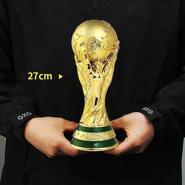 VM Fodbold Fodbold Fodbold Qatar 2022 Guldtrofæ Sport Memorabilia Replika Fodbold Fan Gave 27cm