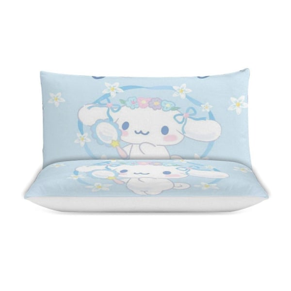 v927 Cinnamoroll 3-delars Twin Sängset - Inkluderar 1 Enkelt Täcke och 2 Örngott Sängkläder - Färgbeständig Mikrofiber - Cinnamoroll io927 135x200cm 53x78in