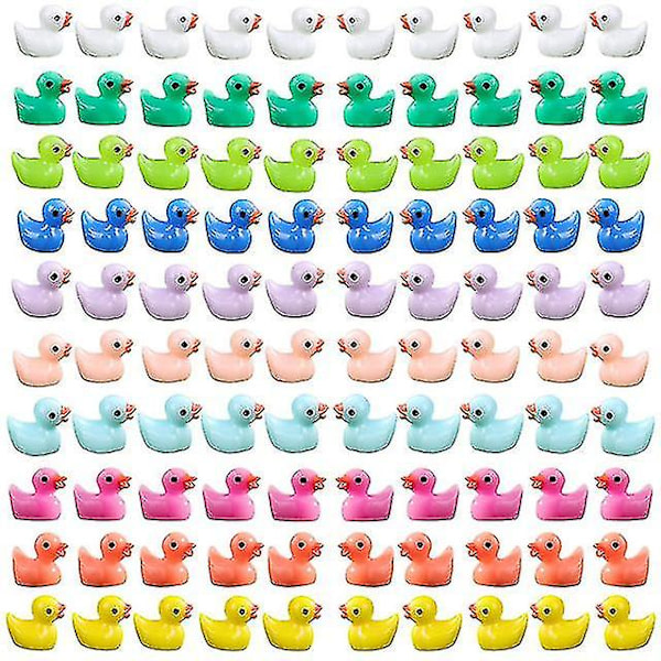 100 stk Mini Resin Ender Tiny Ender Fargerike Ender for Hjem Hage Bedårende Cupcake Dekorasjon DIY Jul Bursdagsgave for Dekor Ornament Supplie
