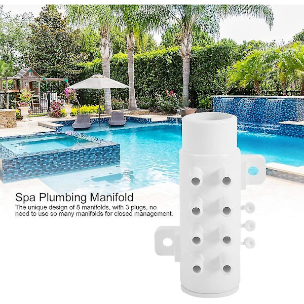 Rørmanifold, Spa Boblebad Tub Pvc Vannrør 8 Port Rørmanifold Bypass Fittings
