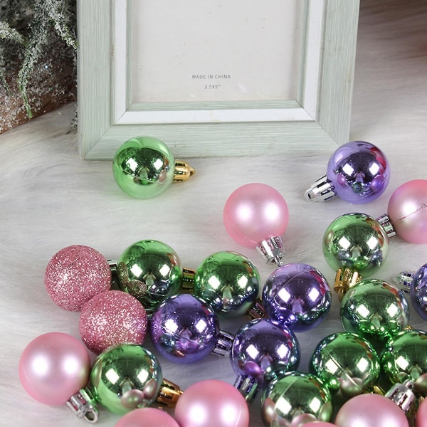 36 st/set Julgranskula Glitter Okrossbar Förpackad Återanvändbar Blank Scenlayout Flerstil Julgransdekoration Bollhänge Festtillbehör E